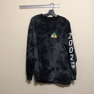 HUF Black Tie-Die Long Sleeve Shirt